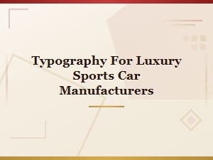 Premium Racing Typography Fonts for Luxury Sports Car Brands